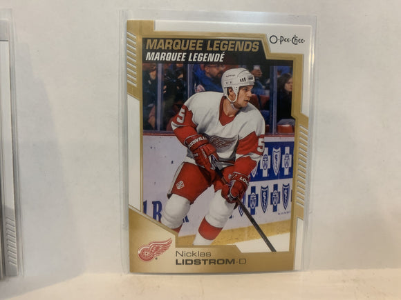 #533 Nicklas Lidstrom Marquee Legends Detroit Red Wings 2020-21 O-PEE-CHEE Hockey Card MS