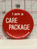 I am a Care Package Caring Ministry Program Button Pinback
