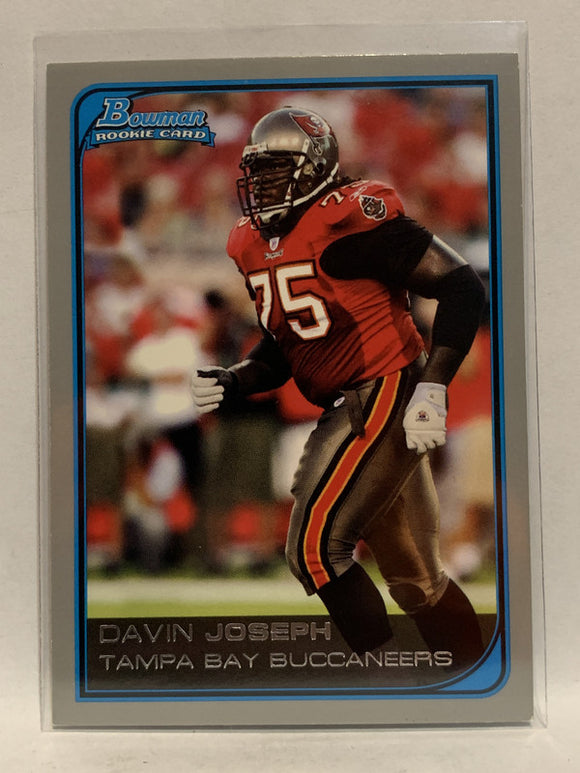 #182 Davin Joseph Rookie Tampa Bay Buccaneers 2006 Bowman Football Card NFL