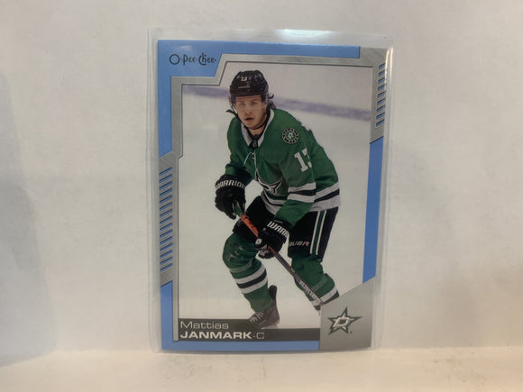 #243 Mattias Janmark Blue Dallas Stars 2020-21 O-PEE-CHEE Hockey Card MT