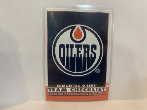 #562 Team Checklist Edmonton Oilers 2020-21 O-PEE-CHEE Hockey Card MT