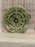 Vancouver USA Open 4th Annual 1982 Darts Button Pinback