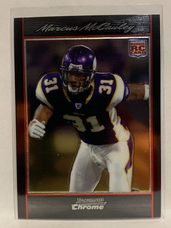 #BC38 Marcus McCauley Rookie Minnesota Vikings 2007 Bowman Chrome Football Card NFL