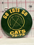 Go Cats Go 72-73 Friends of UVM Hockey Button Pinback