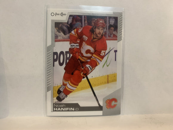 #348 Noah Hanifin Calgary Flames 2020-21 O-PEE-CHEE Hockey Card MU