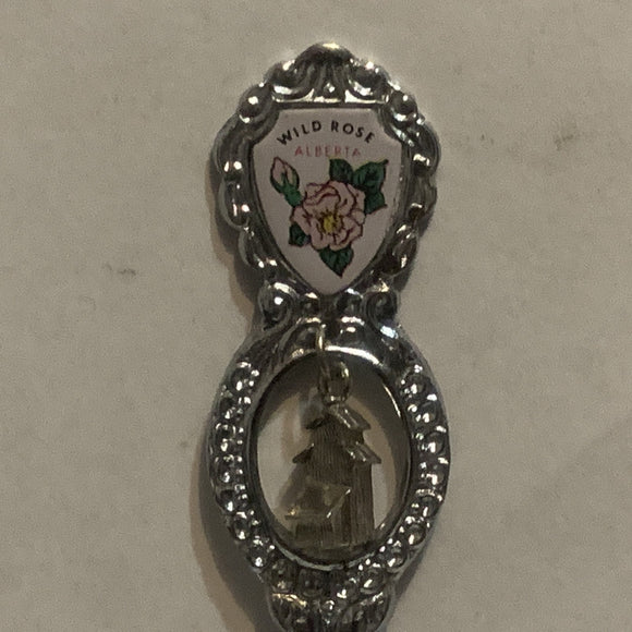 Wild Rose Alberta Grain Elevator Collectable Souvenir Spoon DZ