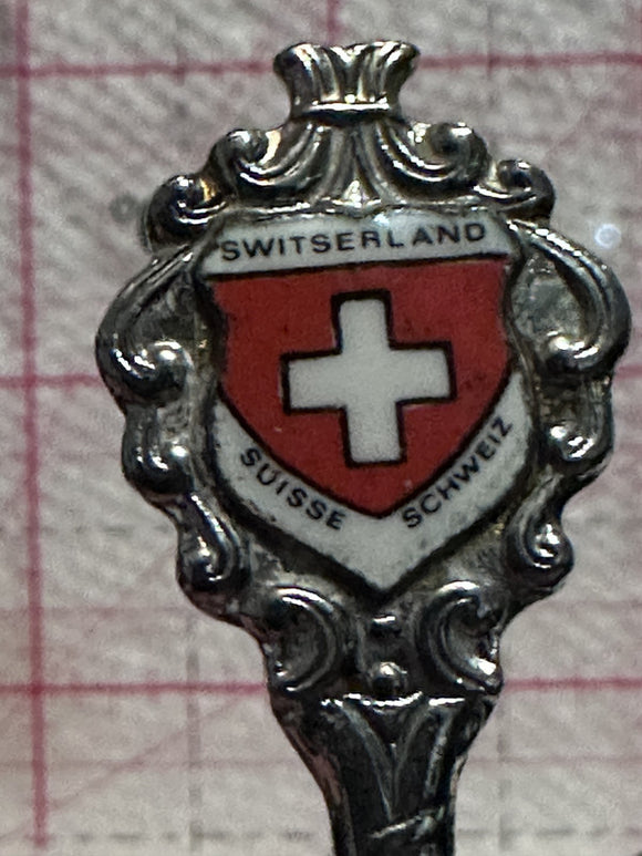 Switserland Suisse Schweiz Switzerland Flag  Souvenir Spoon