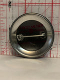 Beer Here Glass Button Pinback