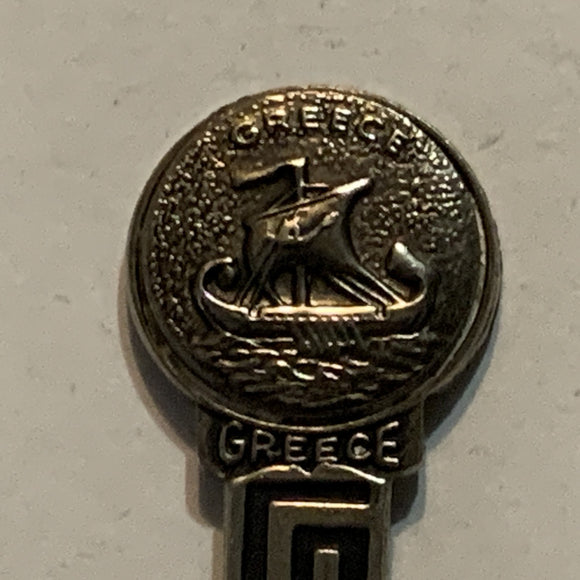Greece Sailing Ship Boat Collectable Souvenir Spoon AV