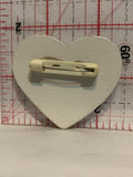 Joztte Holly Heart Button Pinback