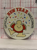 Offical New Year Welcomer Ziggy Button Pinback