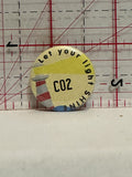 CO2 Let Your Light Shine Button Pinback