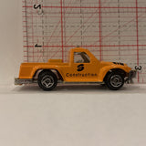 Orange Construction Pick up Truck Unbranded Diecast Car FM