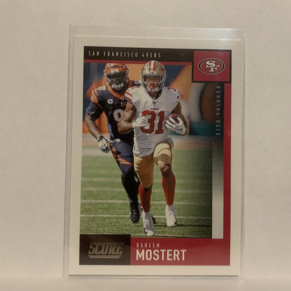 #312 Raheem Mostert San Francisco 49ers 2020 Score Football Card LA