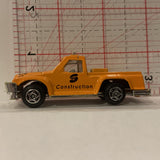 Orange Construction Pick up Truck Unbranded Diecast Car FM