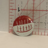 People Standing Together Fold Over Lapel Hat Pin