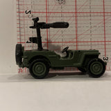 Green Army Assault Jeep Unbranded Diecast Car FM