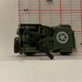 Green Army Assault Jeep Unbranded Diecast Car FM