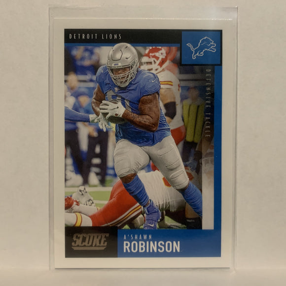 #223 A'Shawn Robinson Detroit Lions 2020 Score Football Card LA