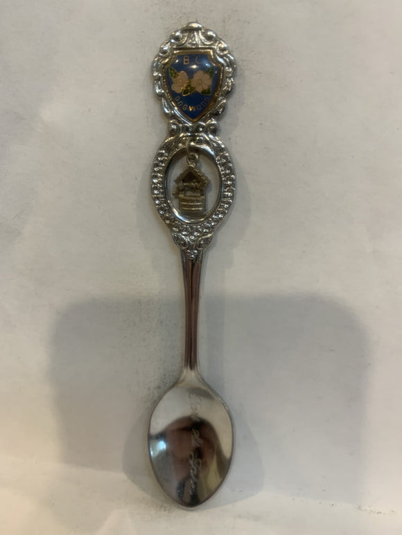 Fort St John BC Well Dogwood Flower Souvenir Spoon