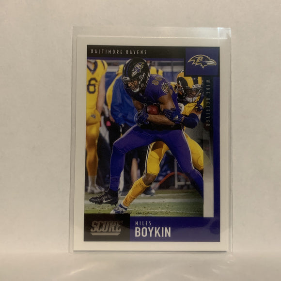 #43 Miles Boykin Baltimore Ravens 2020 Score Football Card LB