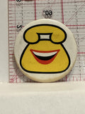 Yellow Smiling Telephone Button Pinback