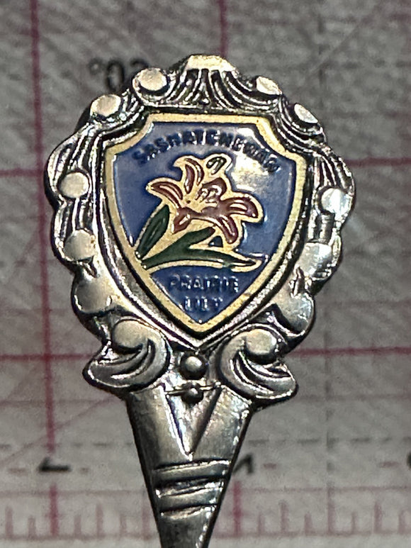 Wapellu Saskatchewan Prairie Lily  Souvenir Spoon