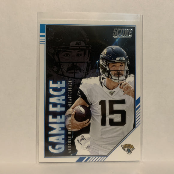 #GF-GM Gardner Minshew II Game Face Jacksonville Jaguars 2020 Score Football Card LB