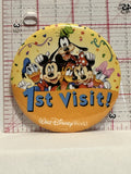 1st Visit Walt Disney World resort Button Pinback