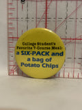 College Students Favorite 7 Course Meal Button Pinback