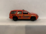 Red Rescue 8 Fire Dept 07 Chevy Tahoe Hot Wheels Loose Diecast Car