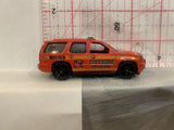 Red Rescue 8 Fire Dept 07 Chevy Tahoe Hot Wheels Loose Diecast Car