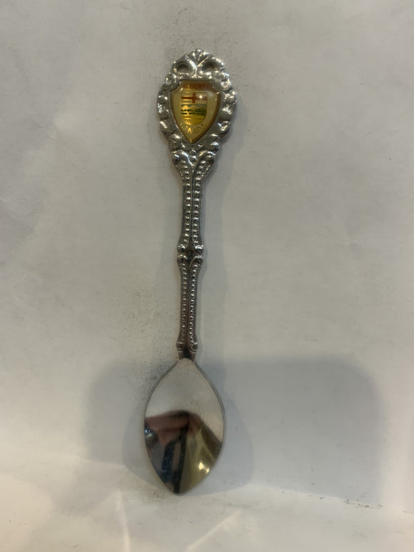 Alberta Canada Crest Emblem Souvenir Spoon