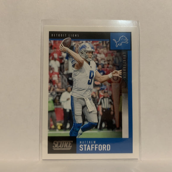 #219 Matthew Stafford Detroit Lions 2020 Score Football Card LB