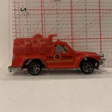 Red Fire Station Truck Unbranded Diecast Car FN