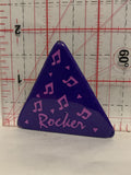 Rocker Musical Notes Triangle Button Pinback