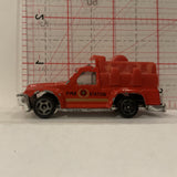 Red Fire Station Truck Unbranded Diecast Car FN
