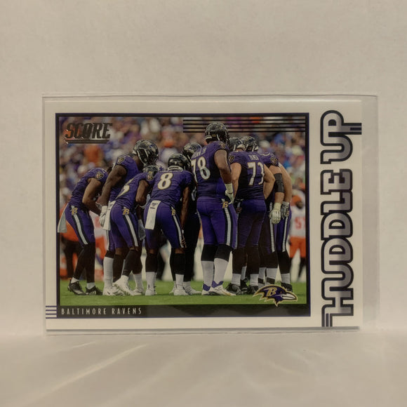 #HDL-BAL Baltimore Ravens Huddle Up 2020 Score Football Card LC