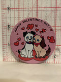 Happy Valentines Day Puppy Love Button Pinback