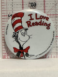 Dr Seuss I Lovve Reading 1996 Button Pinback