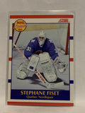 # 415 Stephane Fiset Rookie Quebec Nordiques 1990-91 Score Hockey Card