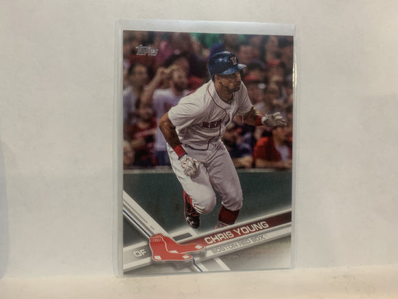 #654 Chris Young Bosoton Red Sox 2017 Topps Series 2 Baseball Card MX