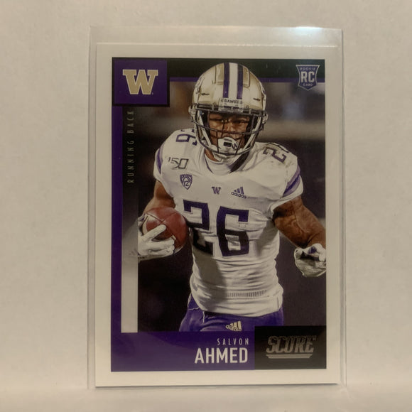 #393 Salvon Ahmed Rookie Washington Huskies 2020 Score Football Card LC