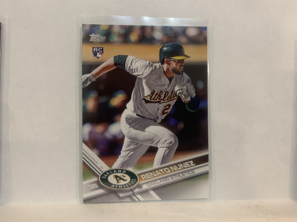 #642 Renato Nunez Rookie Oakland Athletics 2017 Topps Series 2 Baseball Card MX