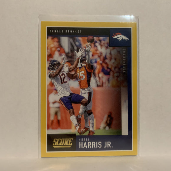 #131 Chris Harris Jr. Denver Broncos Gold  2020 Score Football Card LC