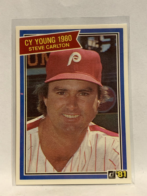 # 481 Steve Carlton Cy Young 1980 Philadelphia Phillies 1981 Donruss Baseball Card