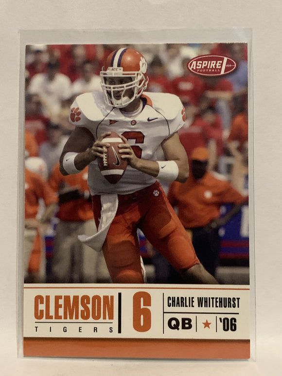 # 20 Charlie Whitehurst Clemson Tigers 2006 Aspire  Football Card