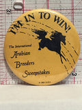 The International Arabian Breeders Sweepstakes 1984 Button Pinback