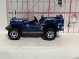 Blue Willys Jeep 1/52 H23 2009  Matchbox Diecast Car