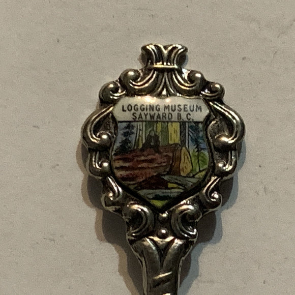 Logging Museum Sayward BC Collectable Souvenir Spoon AX